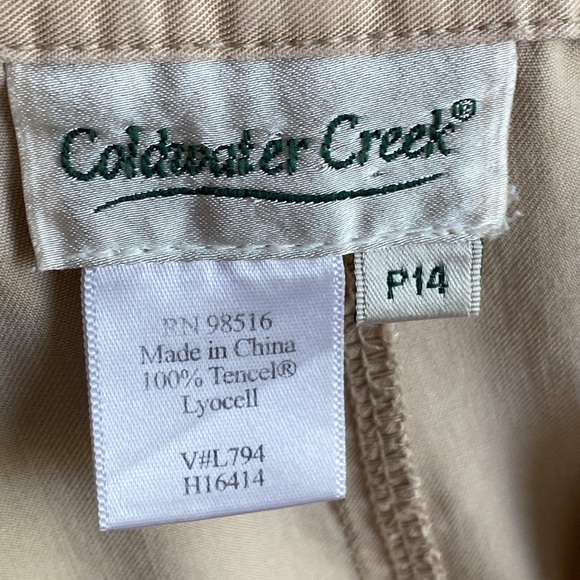 Coldwater Creek Long Flowy Silk-like Maxi Skirt Cream Size 14 P - Picture 8 of 10